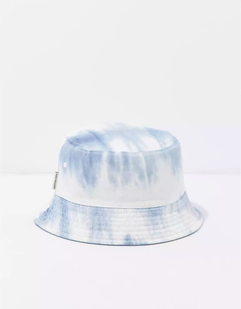 Chapeaux American Eagle AE Reversible Tie-Dye Bucket Bleu Homme | BFE-66387776